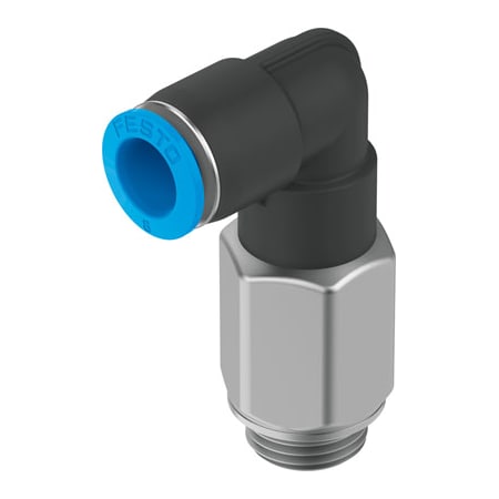 Festo Push-In L-Fitting, Long QSLL-G1/8-4-100 QSLL-G1/8-4-100